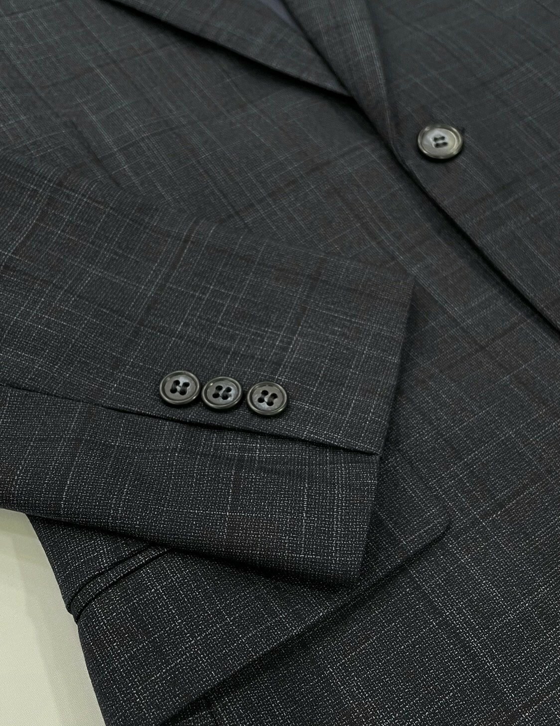 藍灰色窗格式格紋西裝外套02