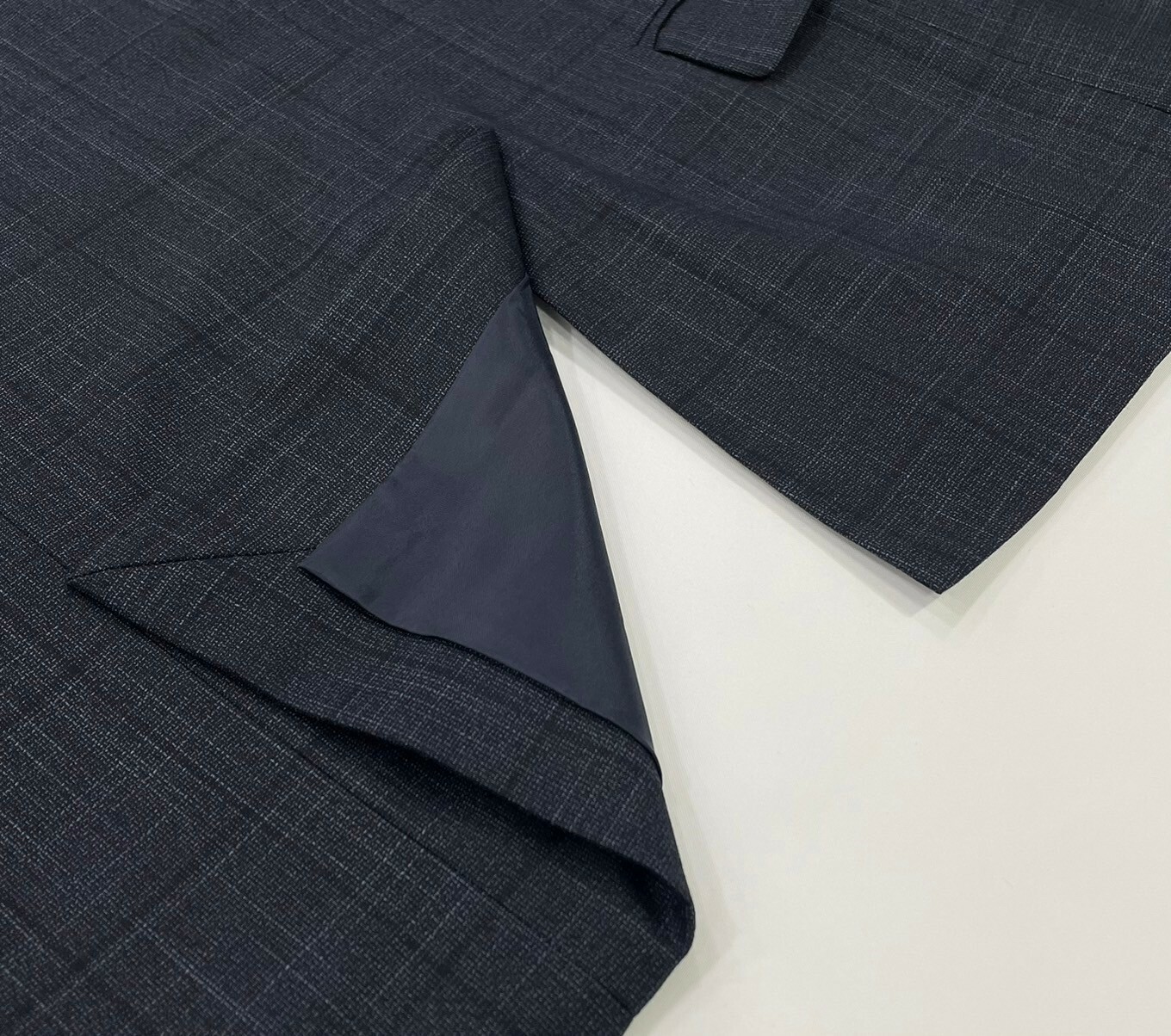 藍灰色窗格式格紋西裝外套04