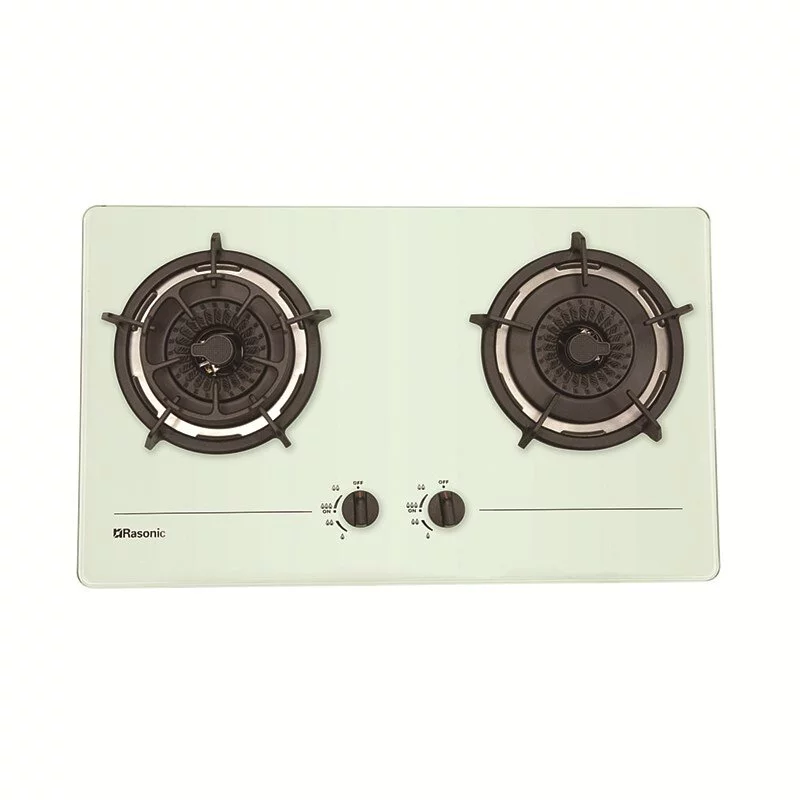 樂信 Rasonic   RG-233GW‧座檯‧嵌入式‧「火旋風」雙頭煮食爐‧煤氣‧石油氣‧香港行貨,原廠3年保養‧