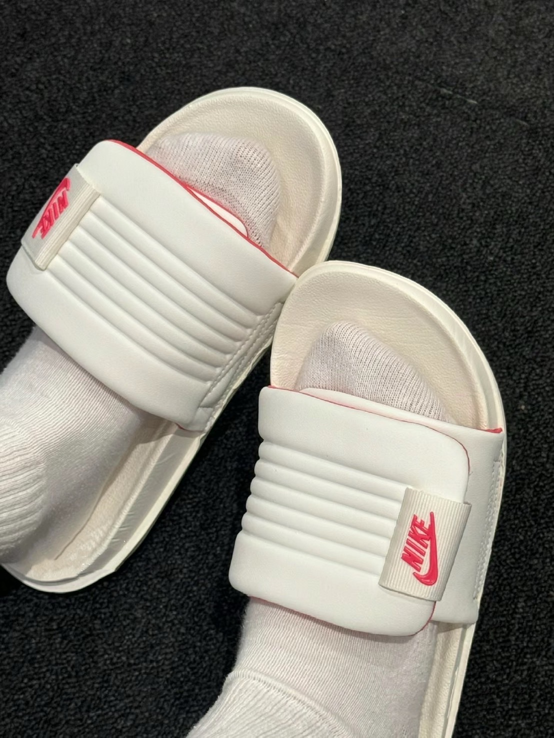 KTQ STORE ‧Nike Wmns Offcourt Adjust Slide 拖鞋 米白粉魔鬼氈 DV1033-102
