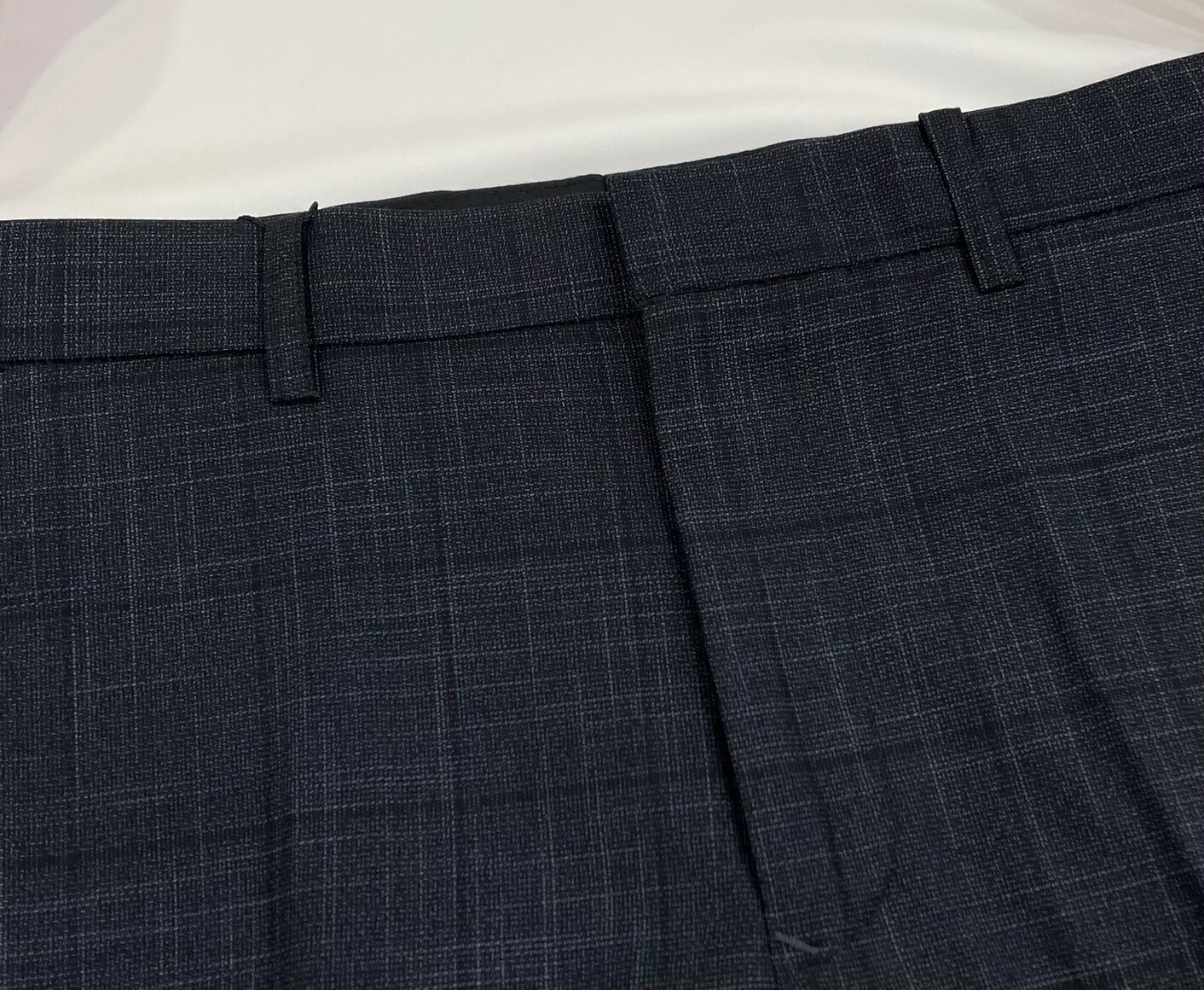 藍灰色窗格式格紋西裝褲02