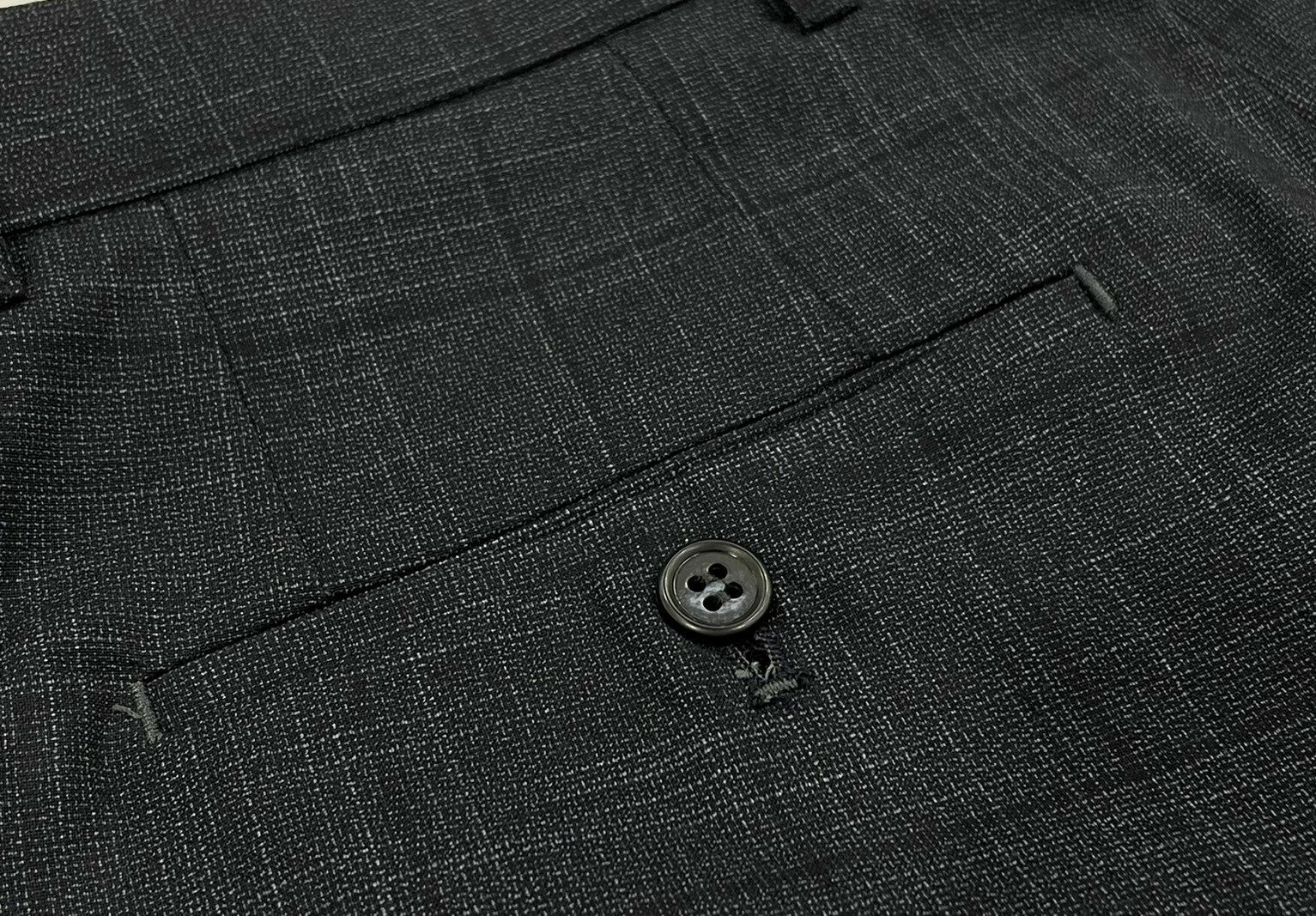 藍灰色窗格式格紋西裝褲04