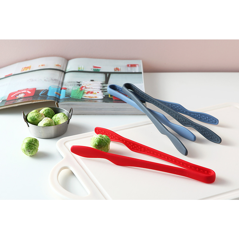 韓國製粉彩矽膠餐夾L