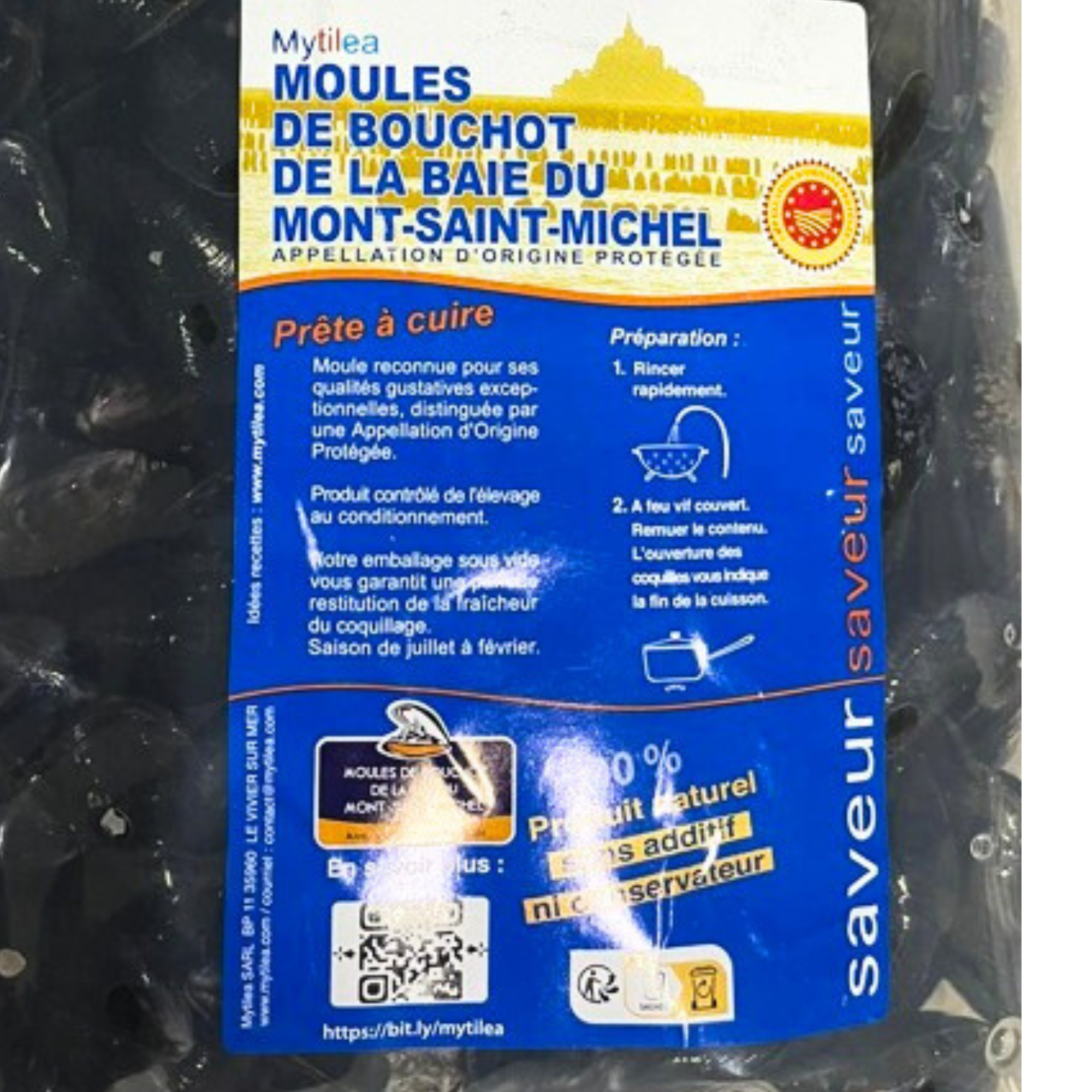 預訂法國 聖米歇爾山藍青口 France Bouchot Moules Mont-Saint-Michel  1.4kg or 2 *700g/盒 (0-4 ℃)