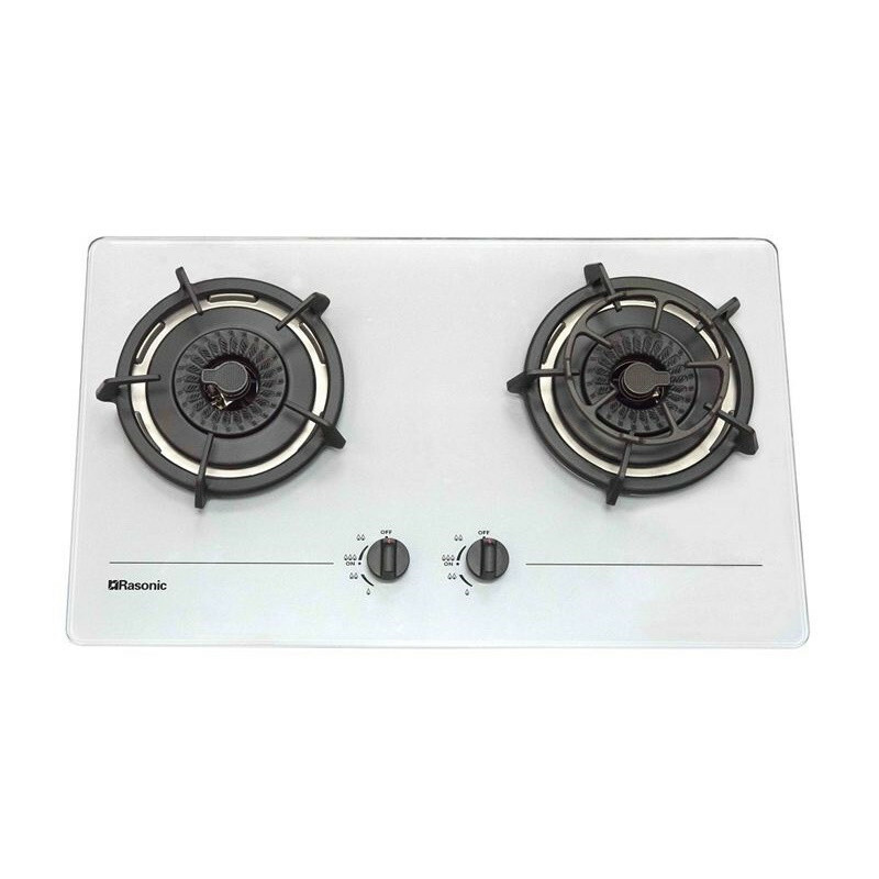 樂信 Rasonic   RG-233GW‧座檯‧嵌入式‧「火旋風」雙頭煮食爐‧煤氣‧石油氣‧香港行貨,原廠3年保養‧