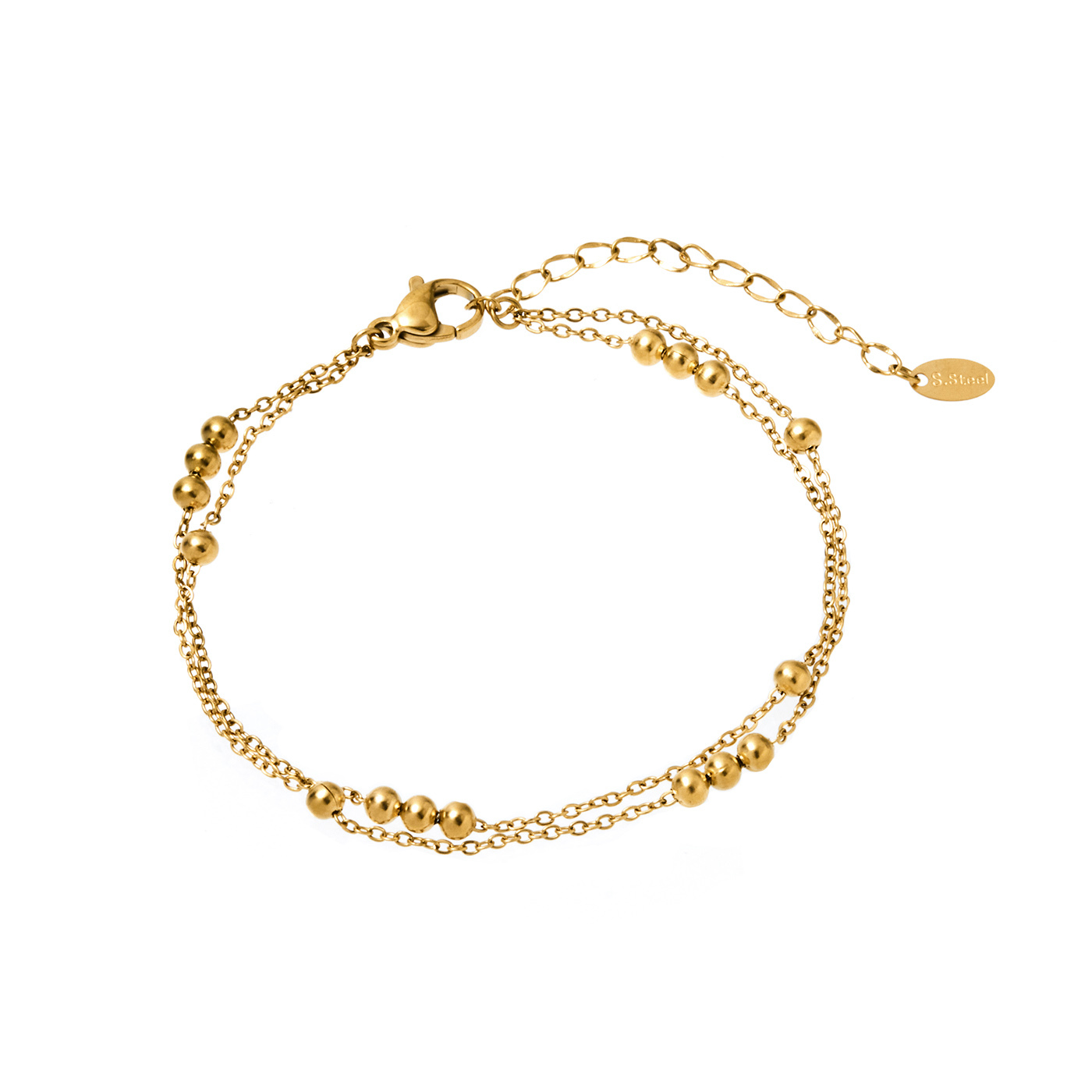 平價飾品,鋼鍍18K金,手鍊