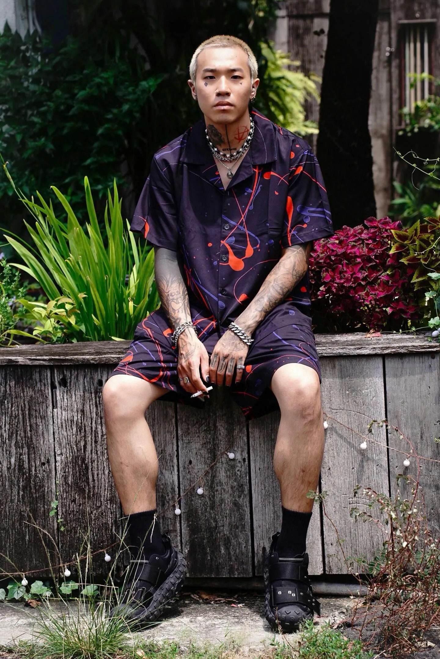 HIKARIGANG “Painting” 古巴襯衫   ”Painting” Shorts 短褲