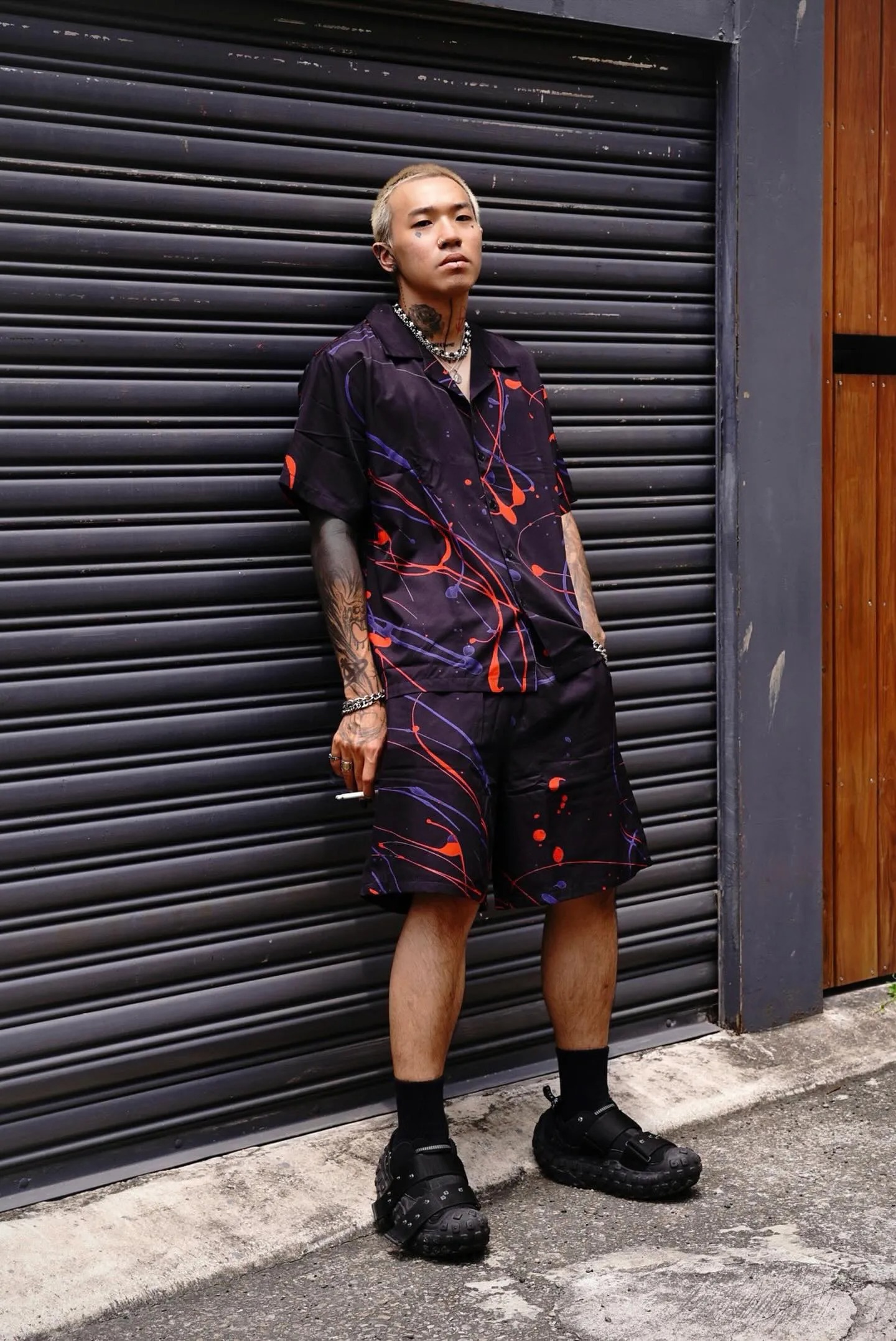 HIKARIGANG “Painting” 古巴襯衫   ”Painting” Shorts 短褲