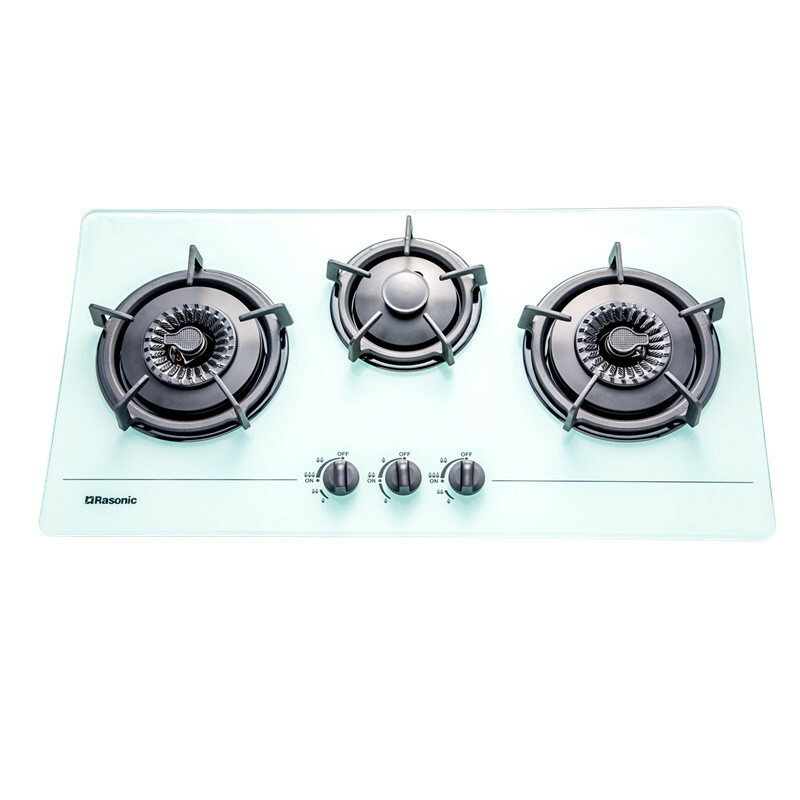 樂信 Rasonic   RG-323AGW‧座檯‧嵌入式‧「火旋風」三頭煮食爐‧煤氣‧石油氣‧香港行貨,原廠3年保養‧