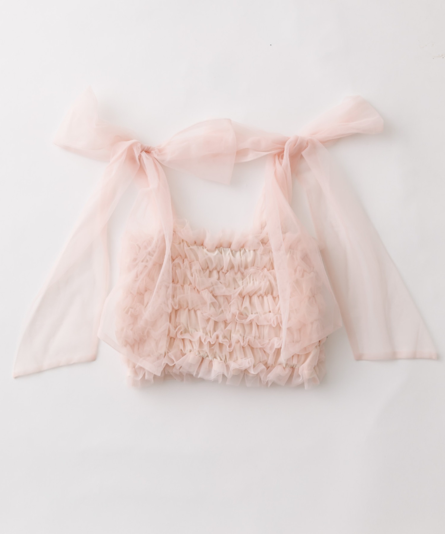 預購 - [預約 9 月] JP 薄紗褶褶背心