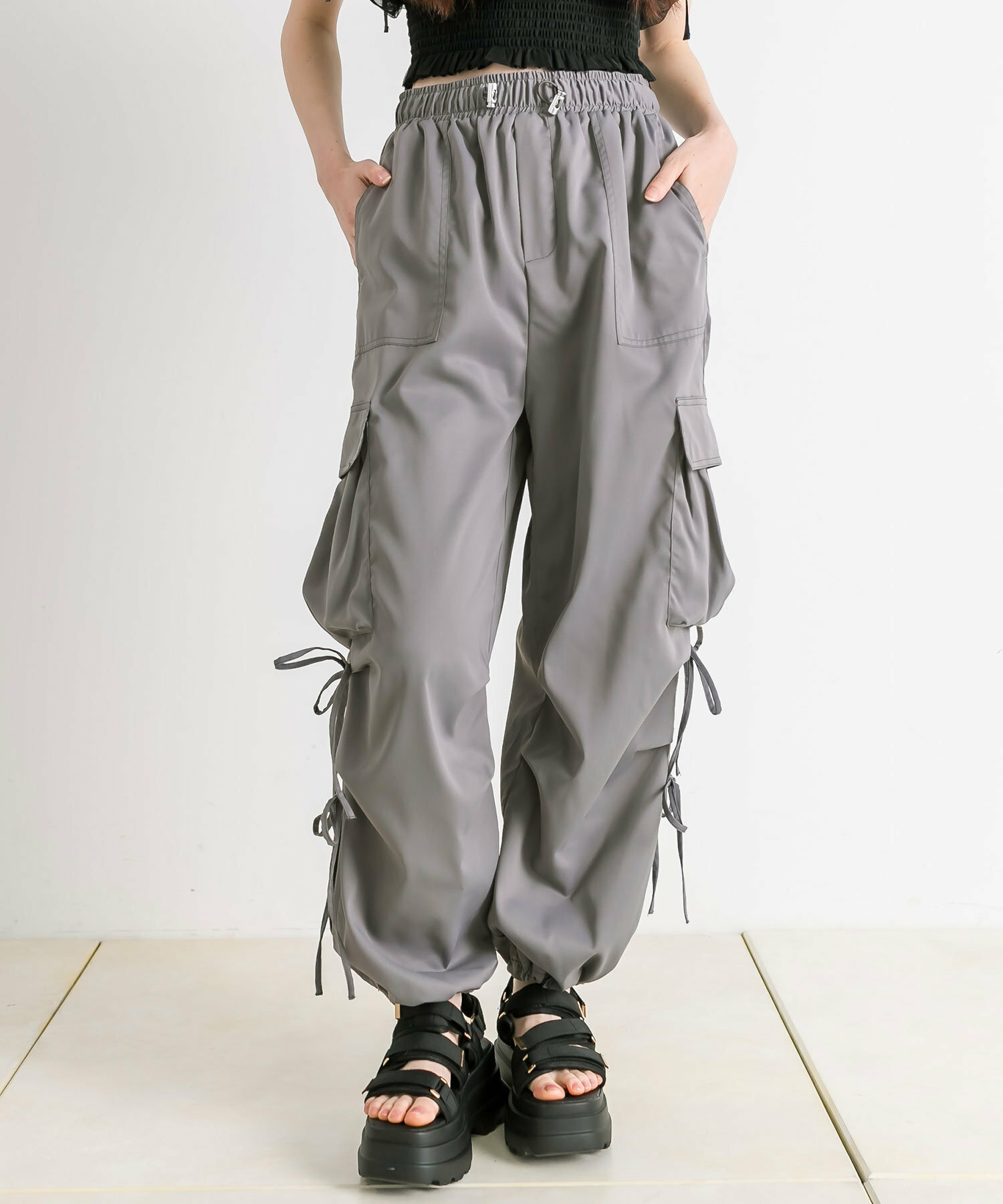 預購 - JP 雙絲帶工裝褲