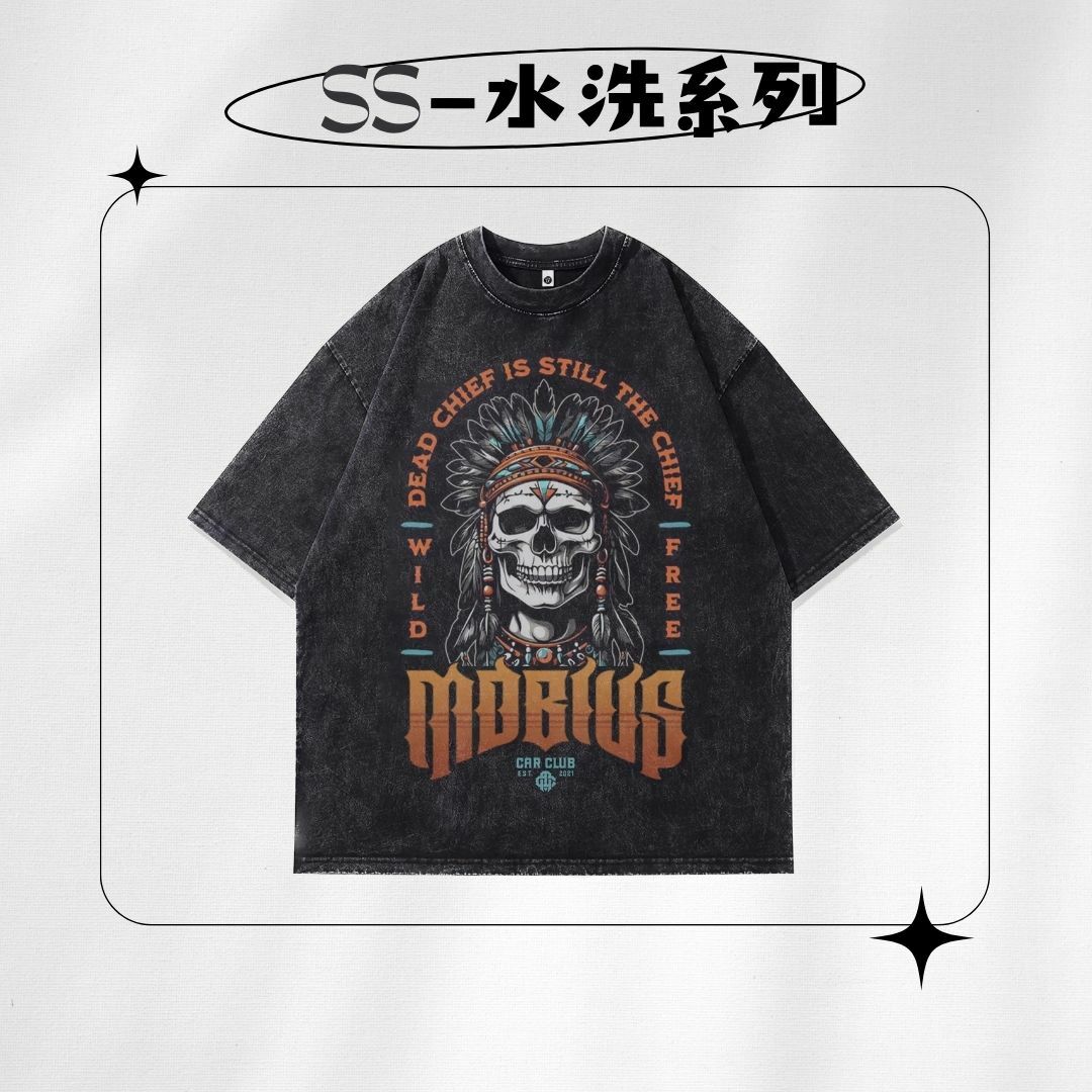 【SS 預購】美式復古系列 骷髏頭元素 水洗短袖上衣