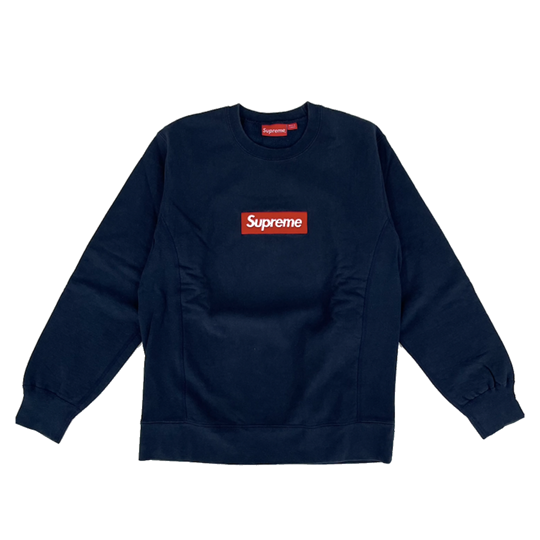 「A級」Supreme Box Logo Crewneck 大學T 深藍| FLOMMARKET