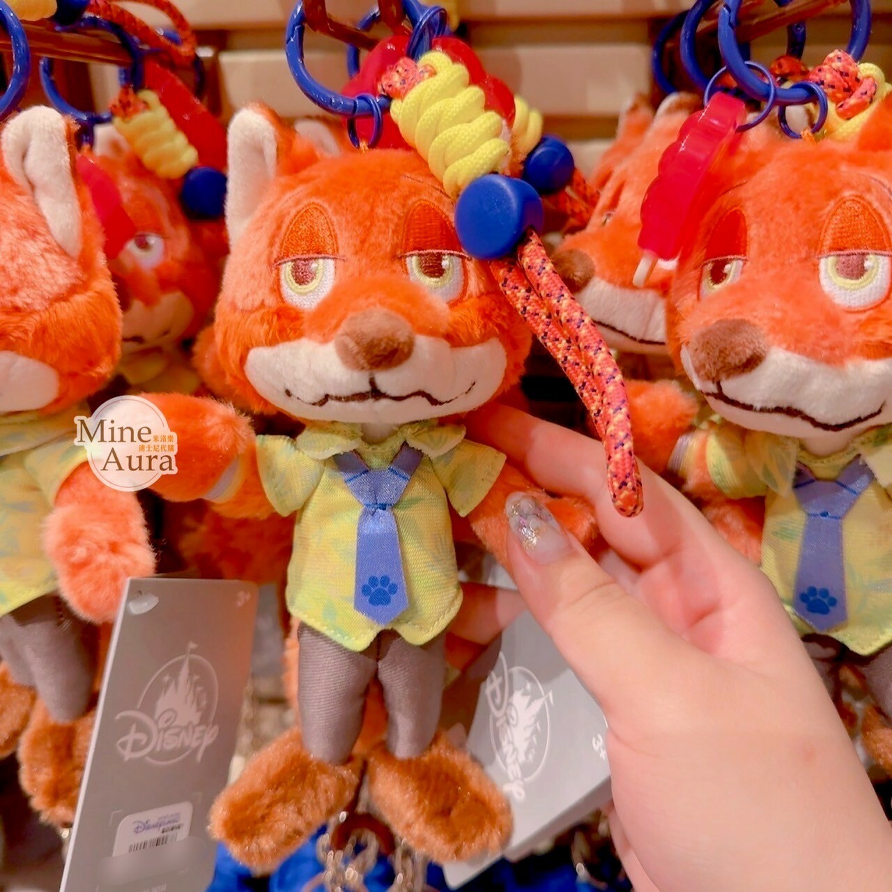 音樂節系列 胡尼克 Nick 造型 絨毛 吊飾 鑰匙圈 動物方城市 Zootopia -香港迪士尼樂園