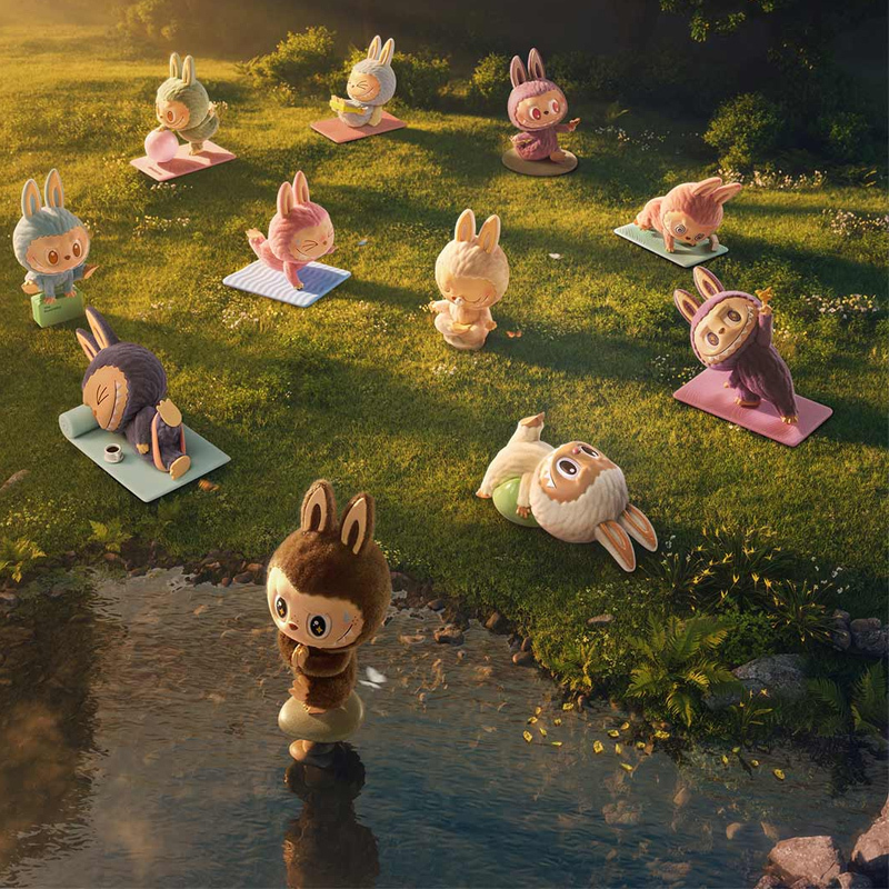 POP MART 泡泡瑪特 THE MONSTERS LABUBU 慵懶瑜伽 搪膠臉 公仔 盒玩 盲盒【PPMT-019】LAZY YOGA