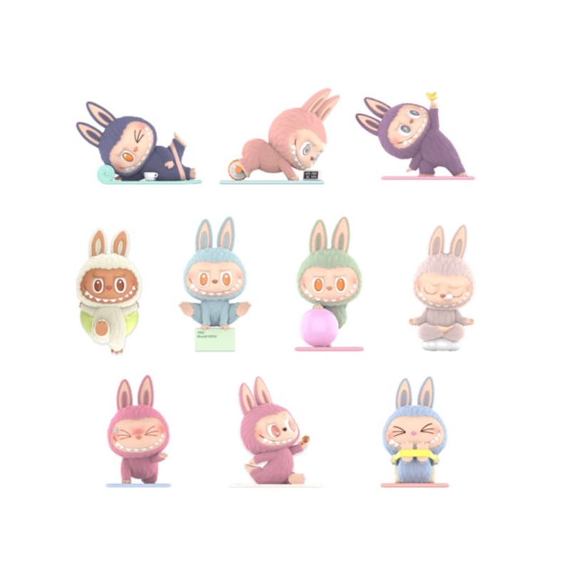 POP MART 泡泡瑪特 THE MONSTERS LABUBU 慵懶瑜伽 搪膠臉 公仔 盒玩 盲盒【PPMT-019】LAZY YOGA