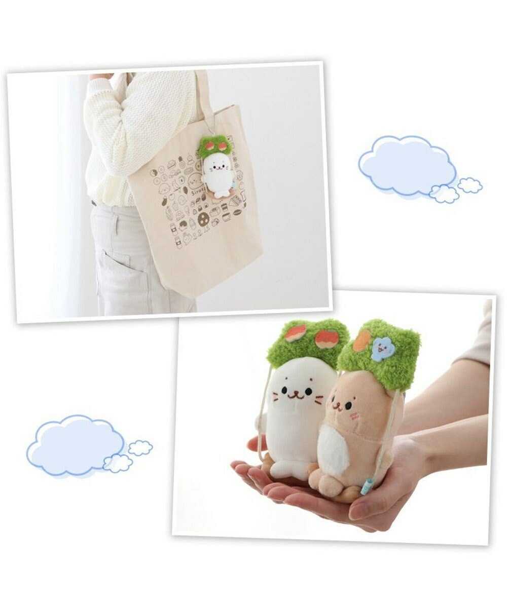 Sirotan 絨毛吊飾(珠鏈鐵) 盪鞦韆系列 (小白 11.9cm /  Ramune 11cm / Rakkoinu11cm)