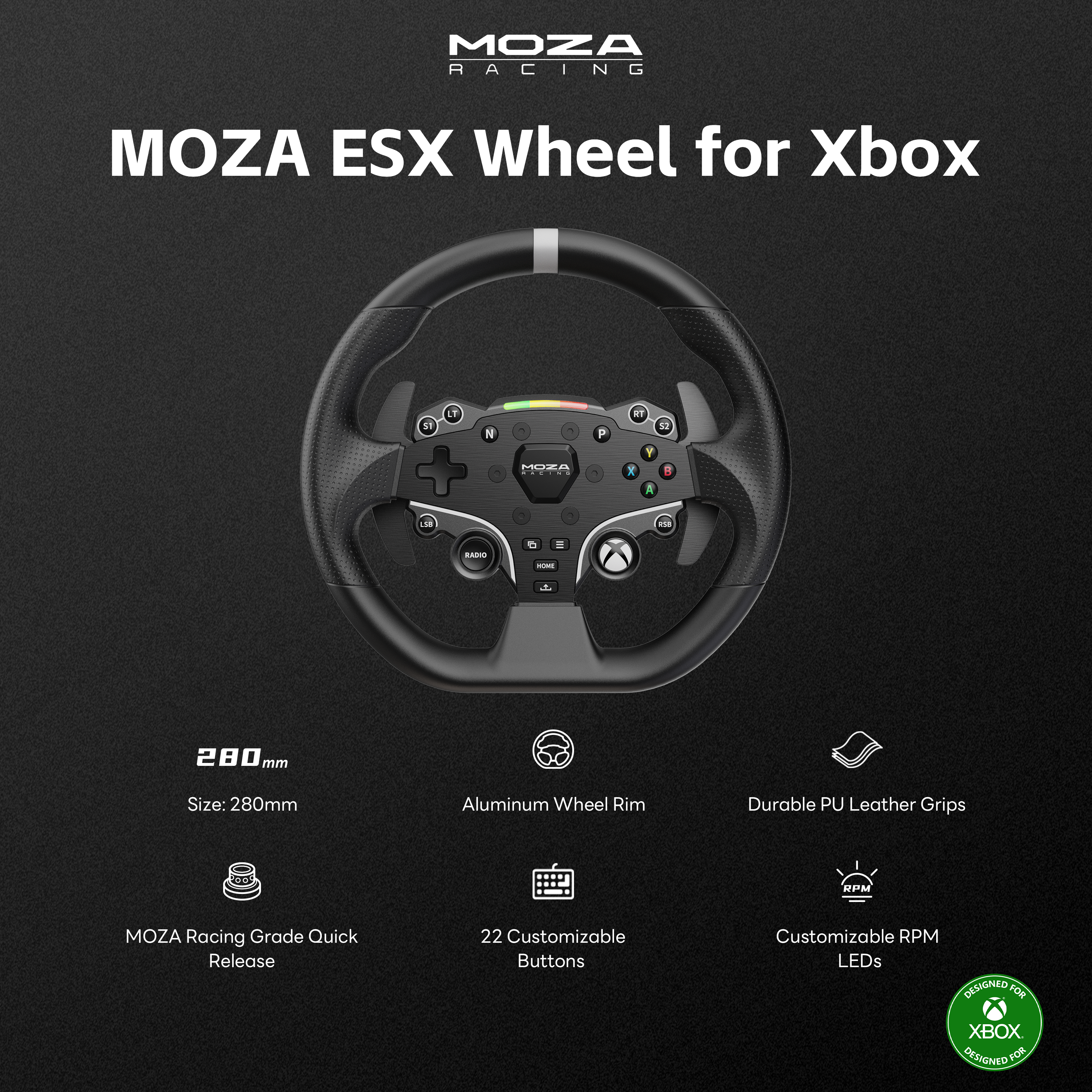 MOZA ESX/ES Steering Wheel（for xbox & pc)