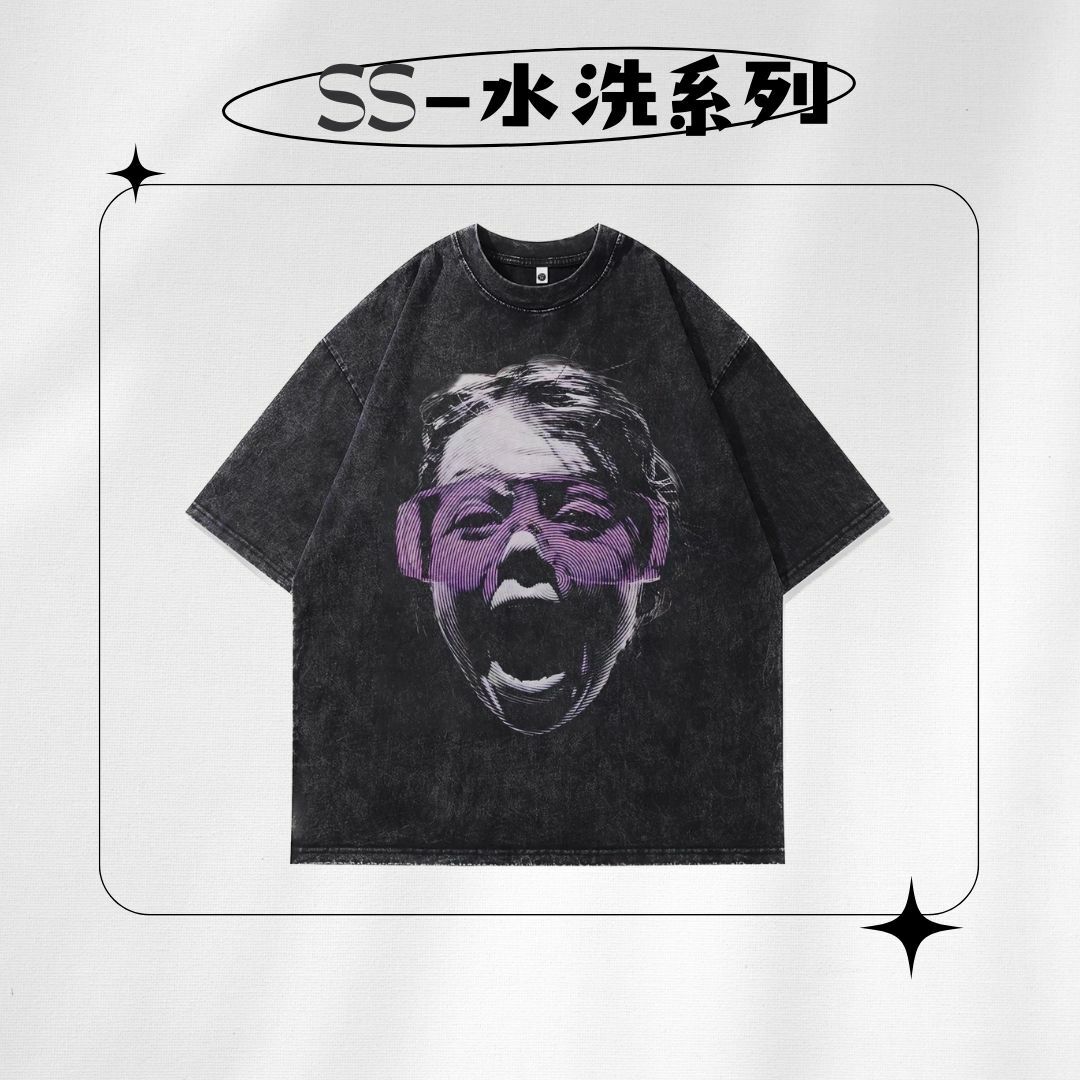 【SS 預購】美式系列 人像元素 水洗短袖上衣