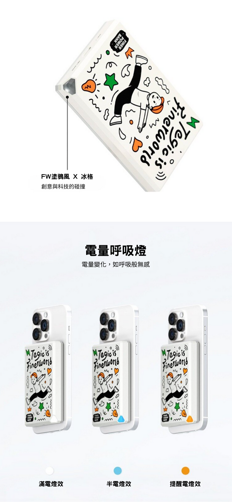 TEGIC  Finerworld 10000mAh  (文青風格&黑色) 行動電源