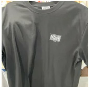 S] MARITHE AEROCOOL CLASSIC LOGO TEE,BLACK, MFG44UTS140-BLK