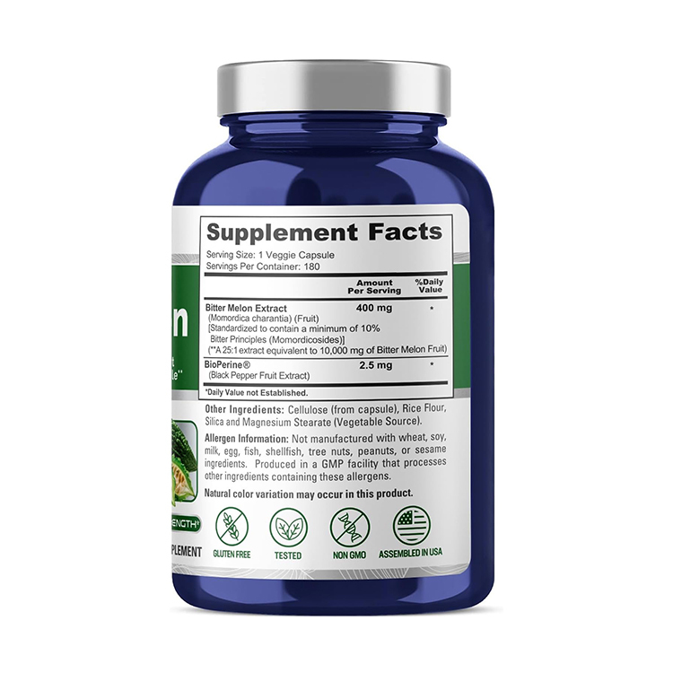 NusaPure Bitter Melon 10000mg, 180 Veg Capsules