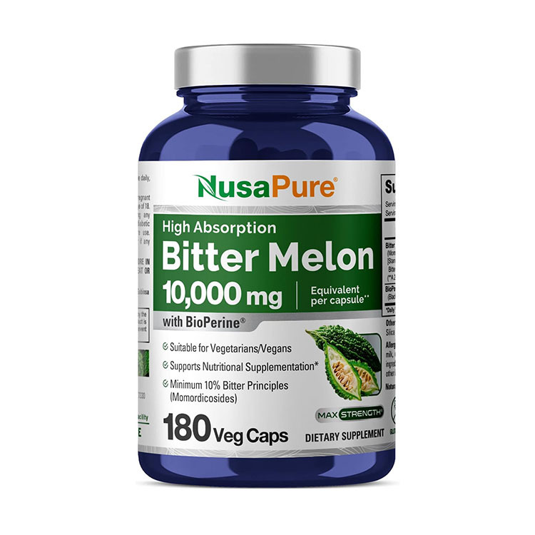 NusaPure Bitter Melon 10000mg, 180 Veg Capsules