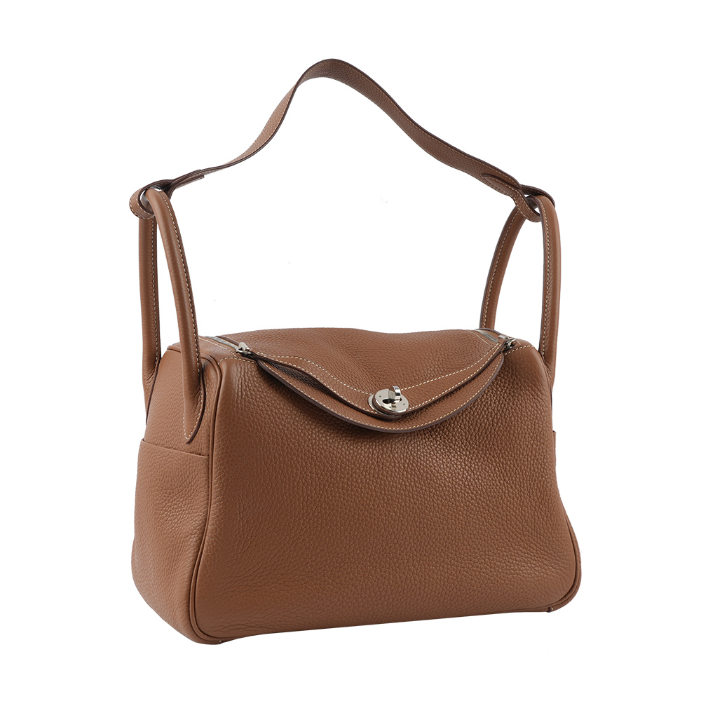 【HERMES】銀釦 TC皮 Lindy 30cm(金棕色) H050161CK 37