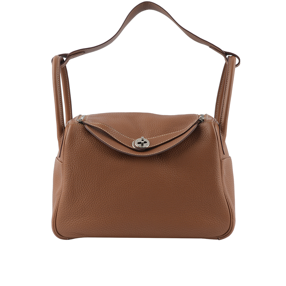 【HERMES】銀釦 TC皮 Lindy 30cm(金棕色) H050161CK 37