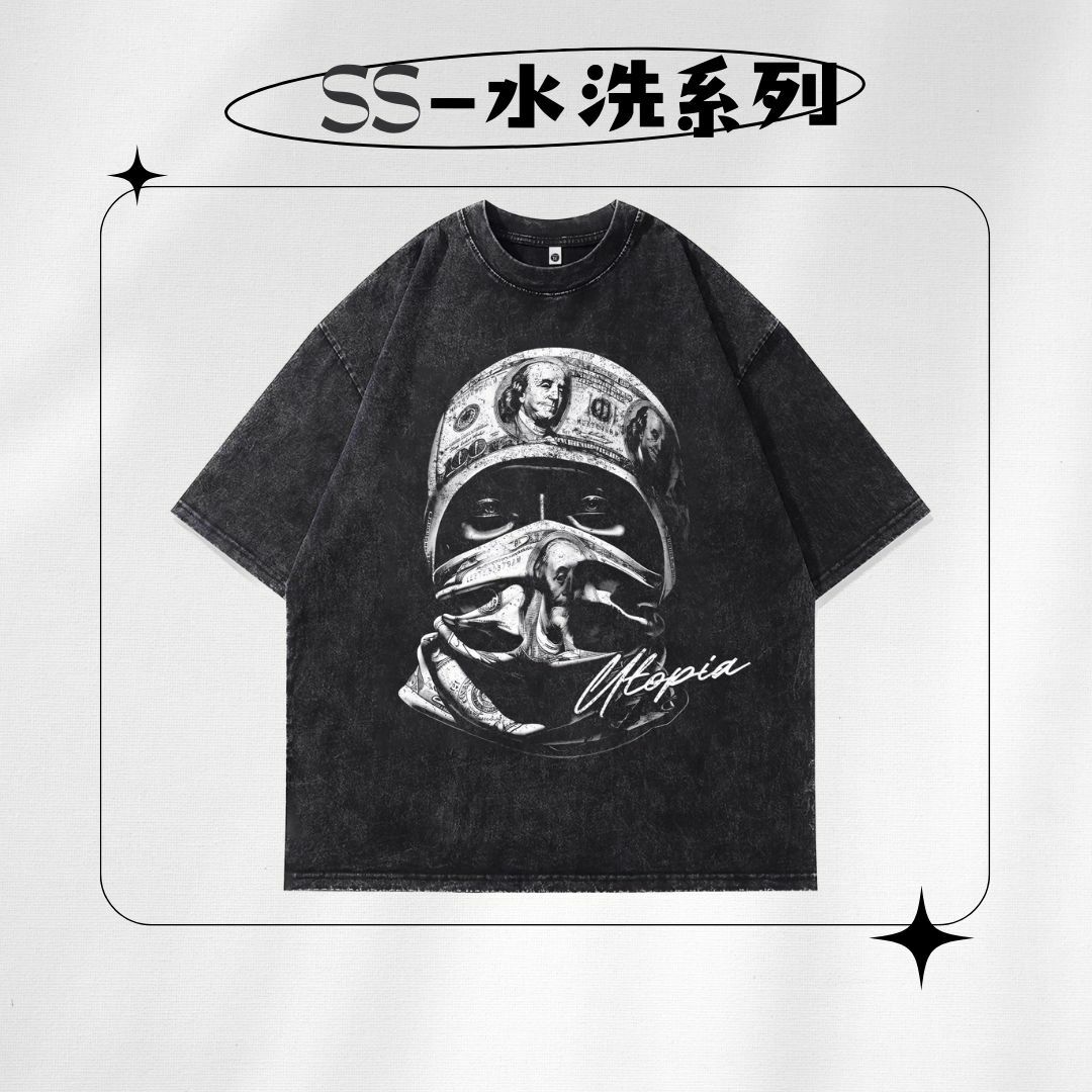 【SS 預購】美式系列 人像元素 水洗短袖上衣