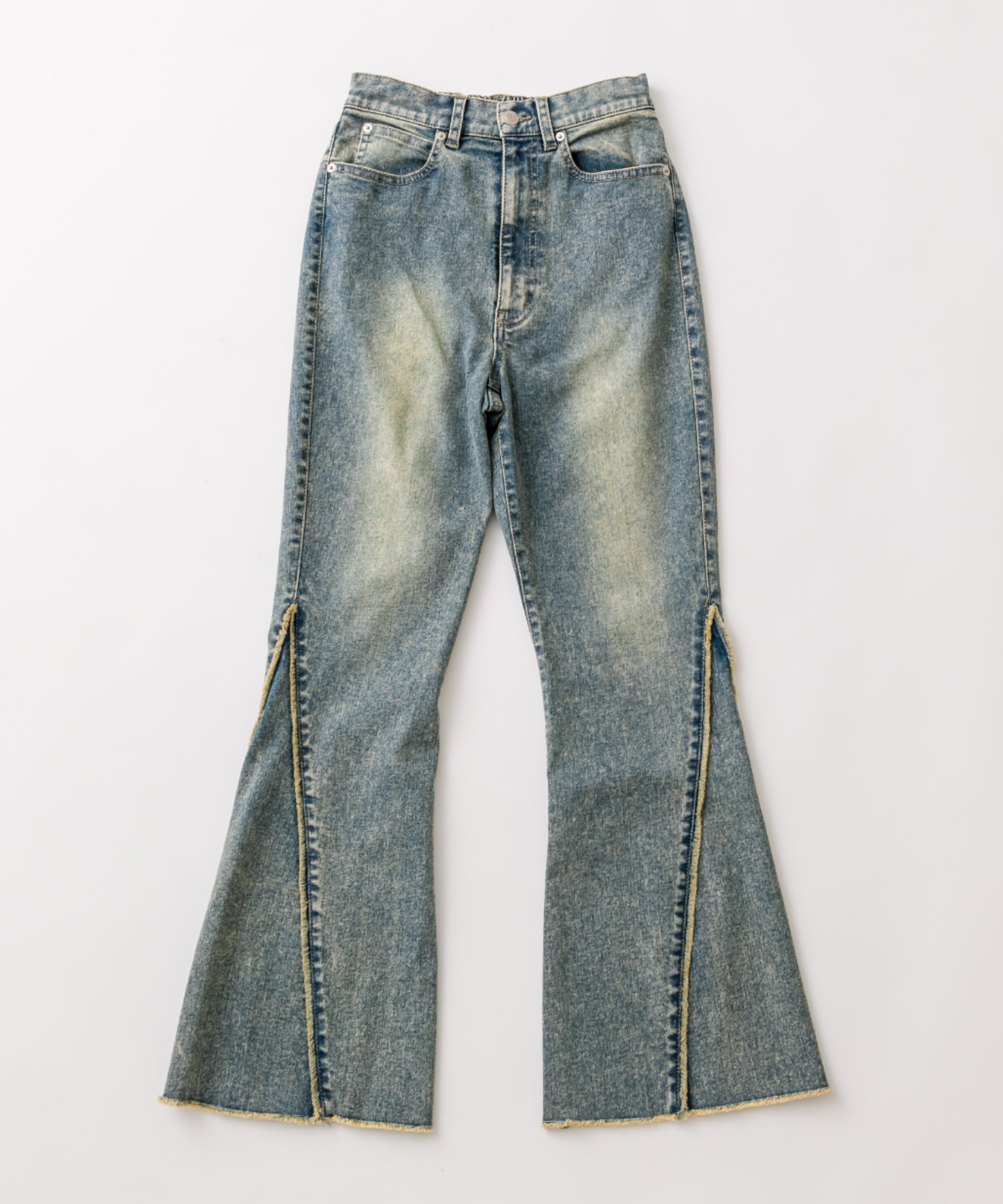 預購 - JP 美腿喇叭彈性牛仔長褲