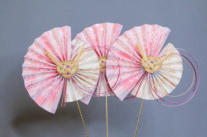 裝飾 花霞扇子花插 3入