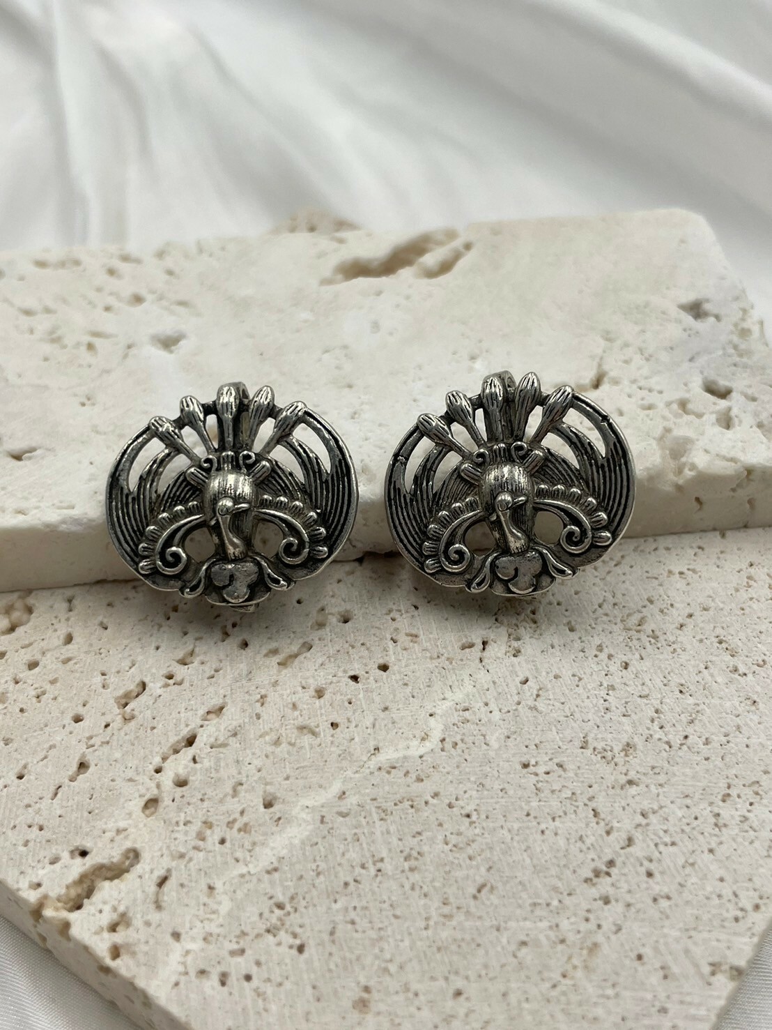 No.5(對)-藏銀掛鉤.5隻尾巴大鳥