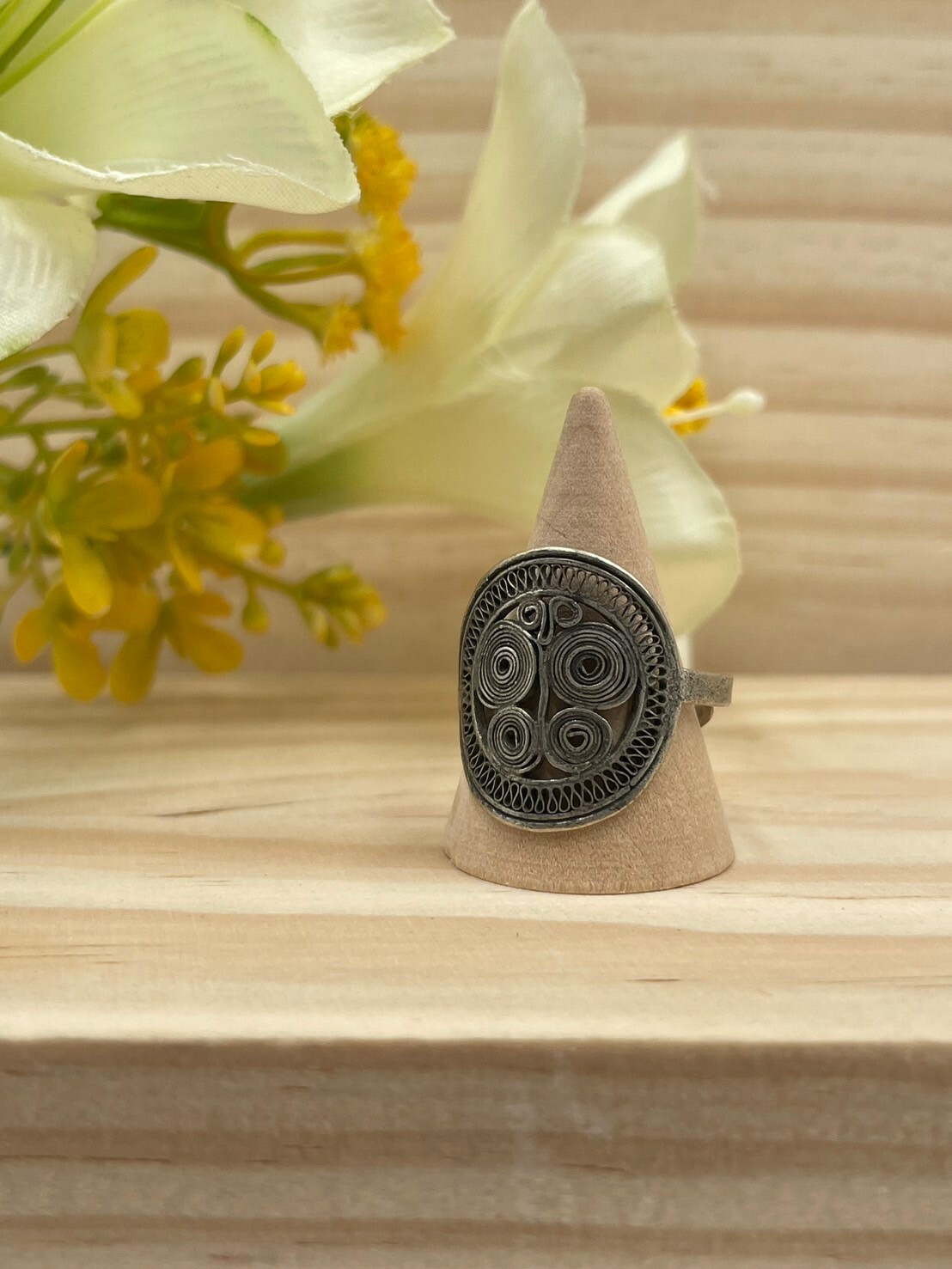 No.20手工編織藏銀蝴蝶戒指