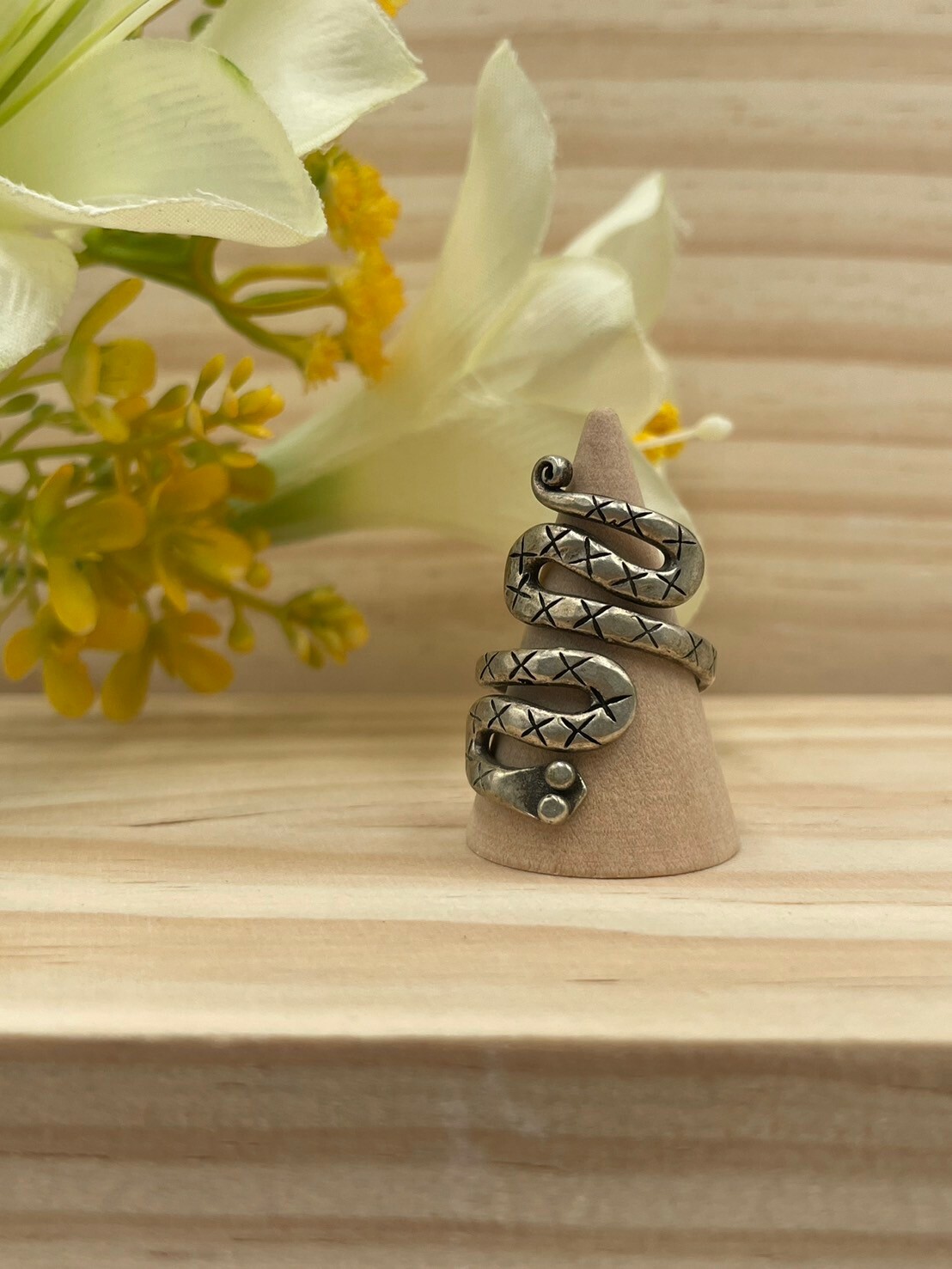 No.17手工藏銀大眼睛蛇戒