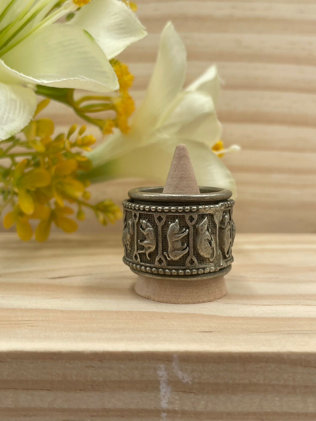 No.2藏銀浮雕十二生肖扳指戒圍2.2cm寬2cm