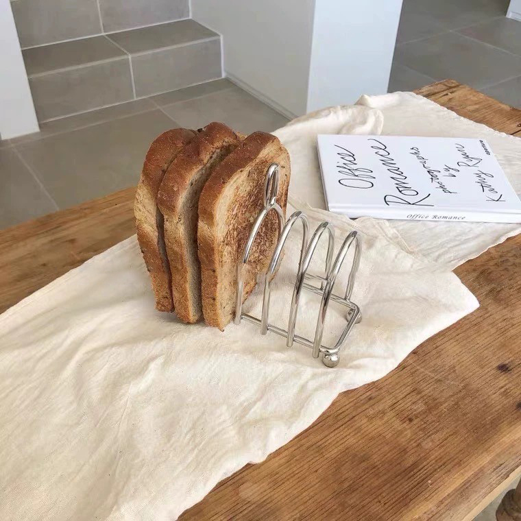 質感銀手提吐司餐盤收納架