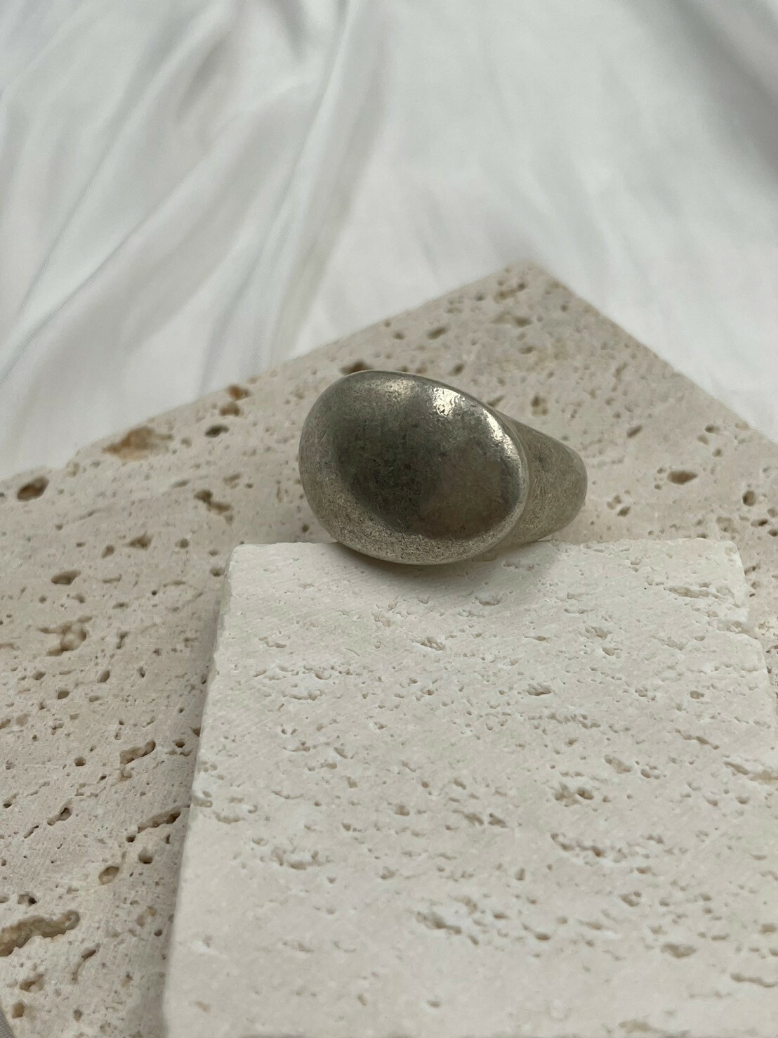 No.6藏銀素面圓頭扳指戒圍2cm