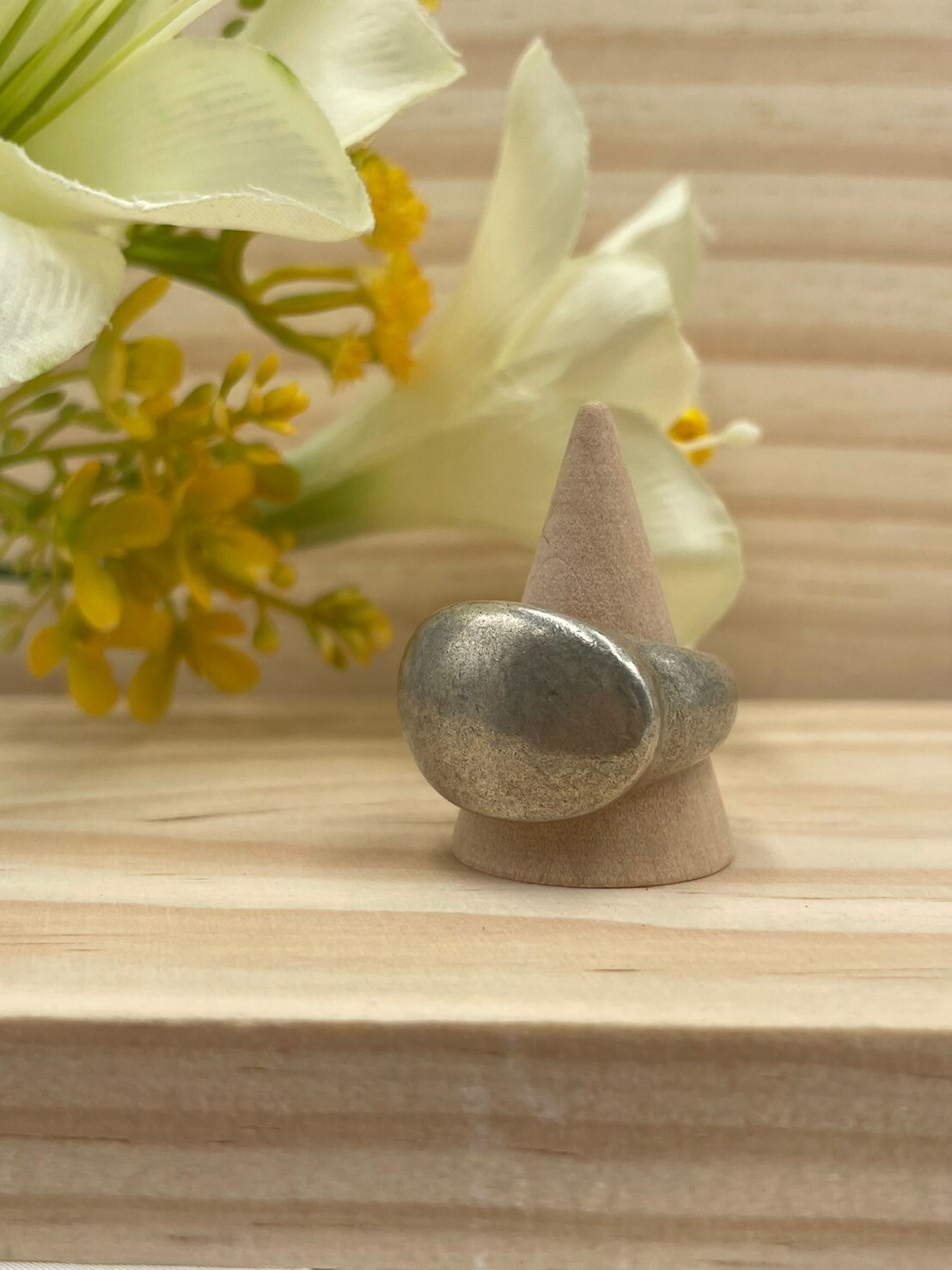 No.6藏銀素面圓頭扳指戒圍2cm