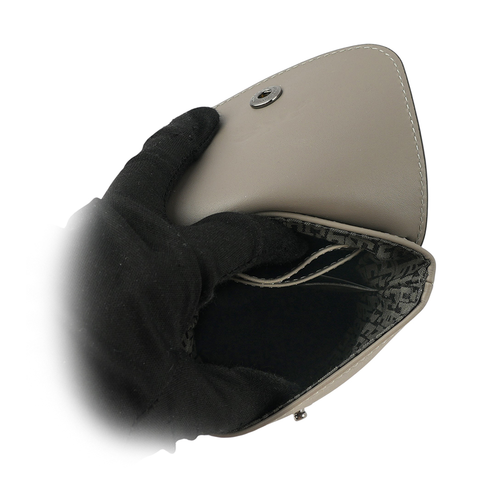 【LONGCHAMP】Le Pliage Xtra 小牛皮斜背手機包(斑鳩灰) 34178 987 P55