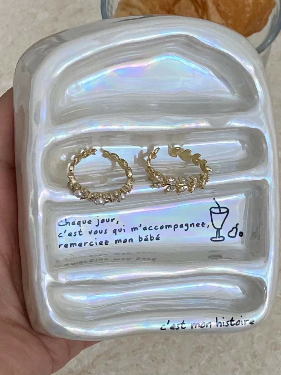 不規則四格字母飾品收納盤 / 2色