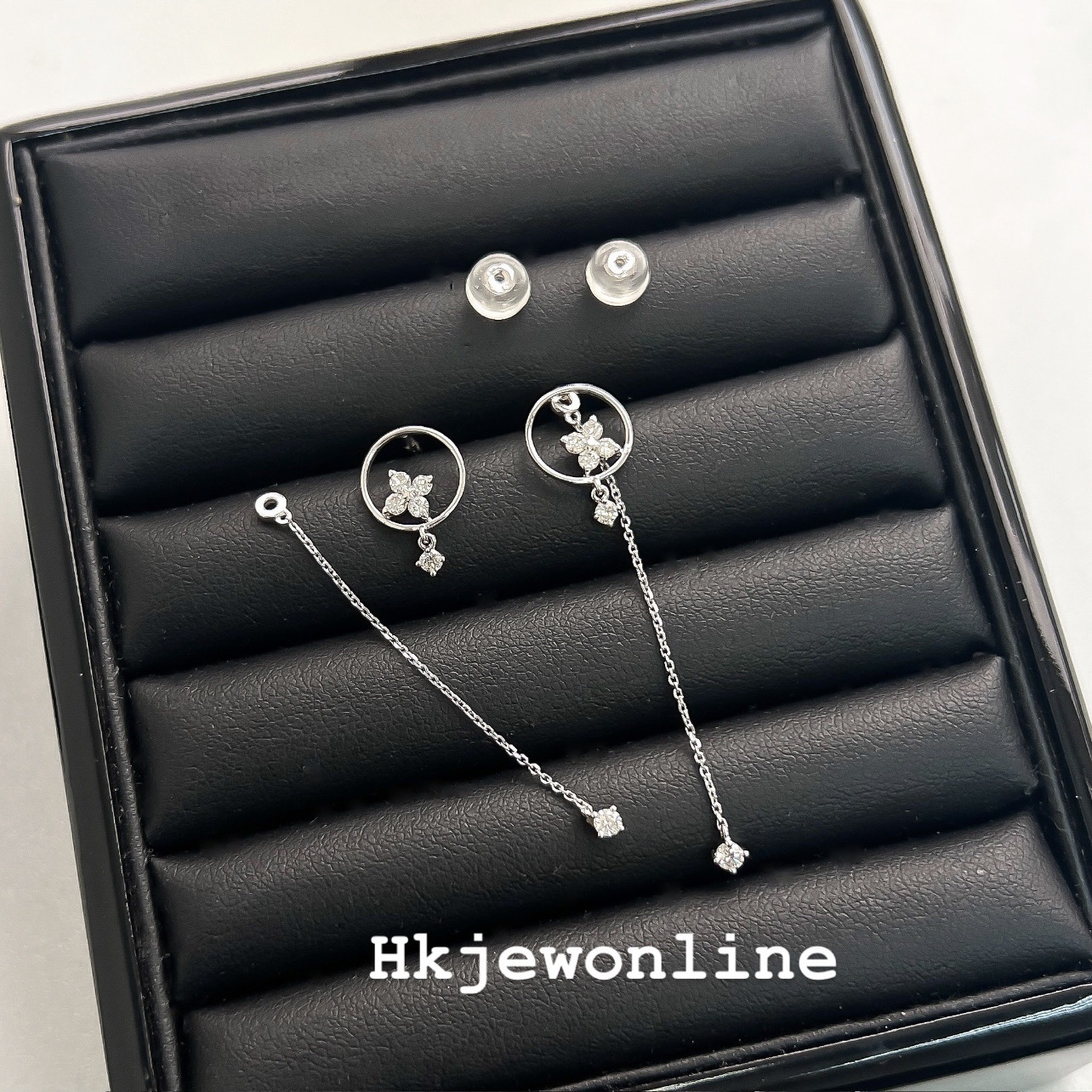 18K white gold Diamond earring