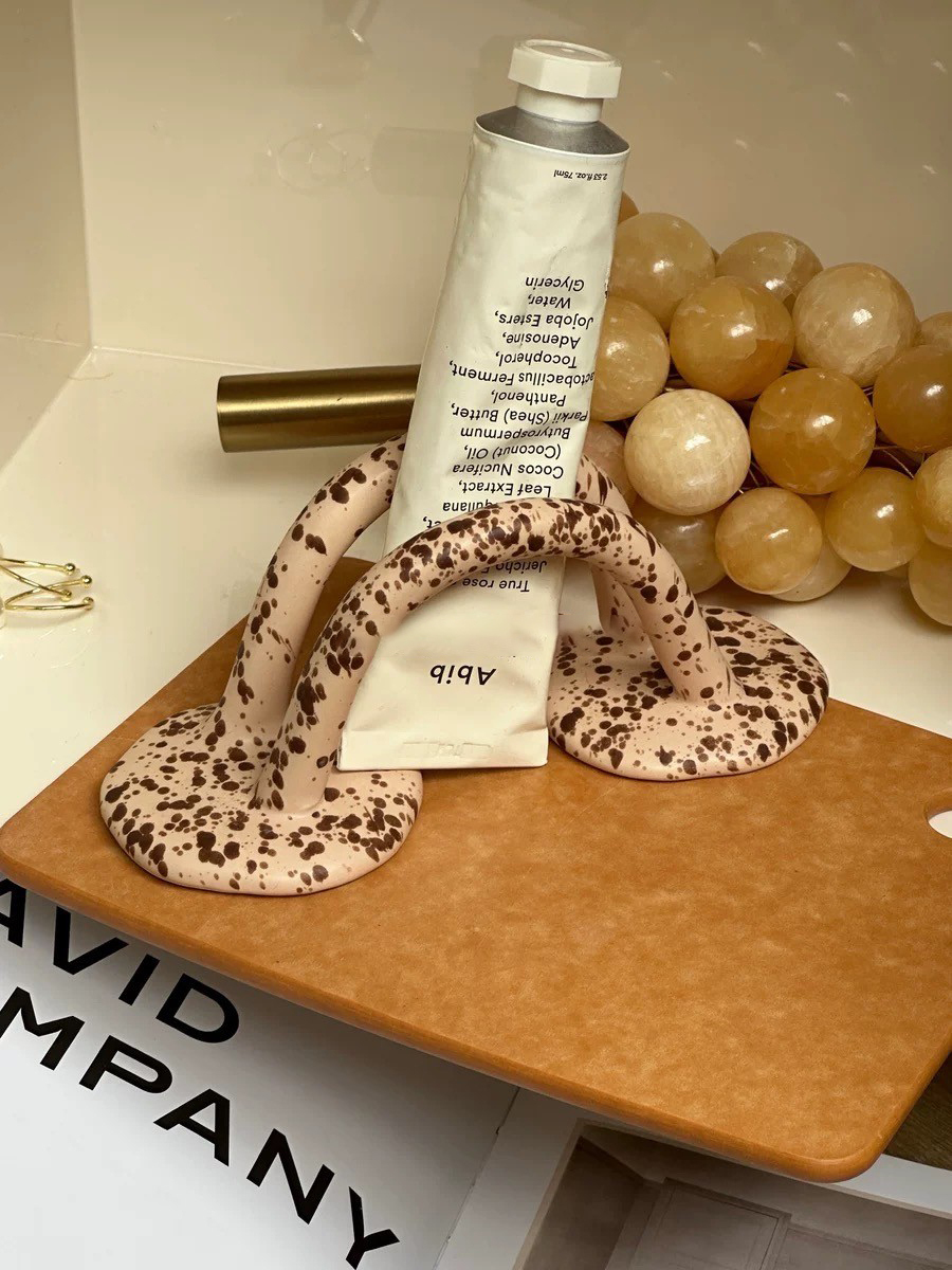 雙弧線胖胖感支架擺件 / 4色