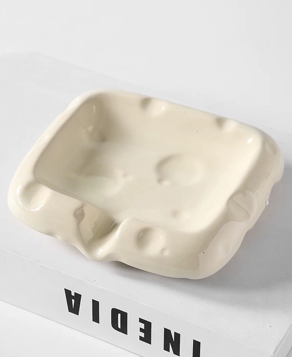 立體陶瓷奶酪肥皂碟收納擺件 / 2色