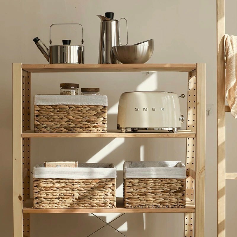 竹編感原色編織方形收納盤擺件 / 3款