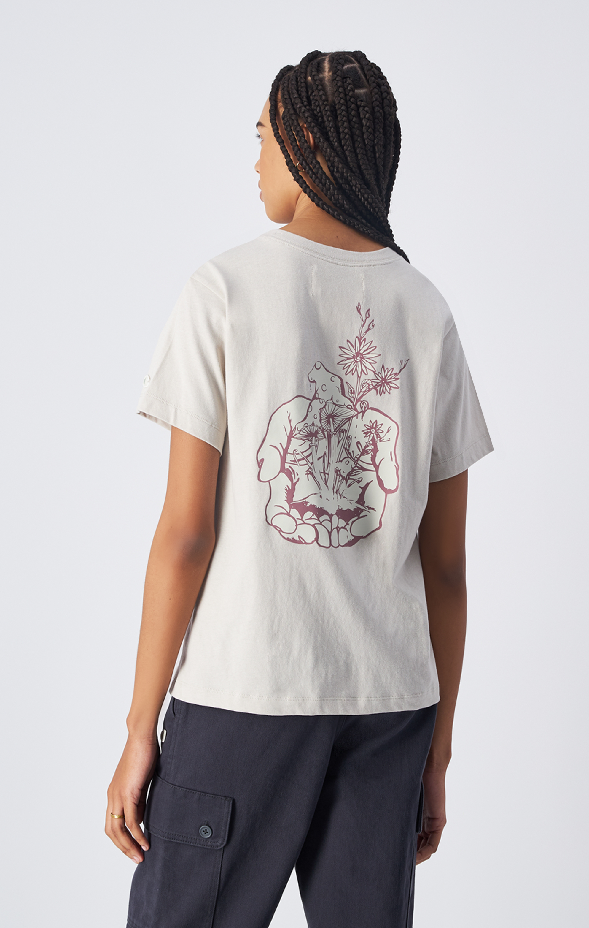 【ECO 愛地球系列】女款 WAKE UP HUMAN 短TEE(大地)