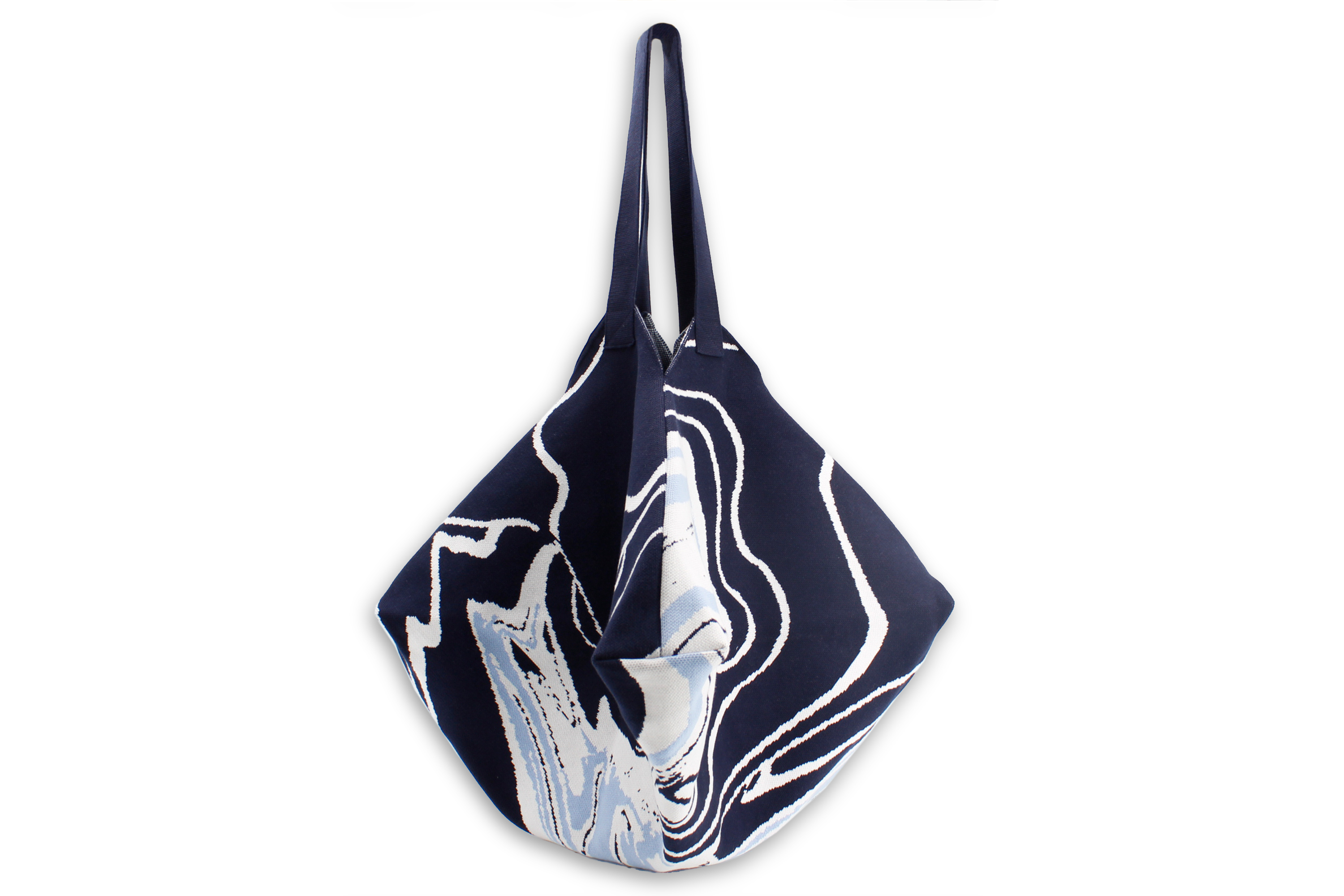 抽象筆觸針織袋