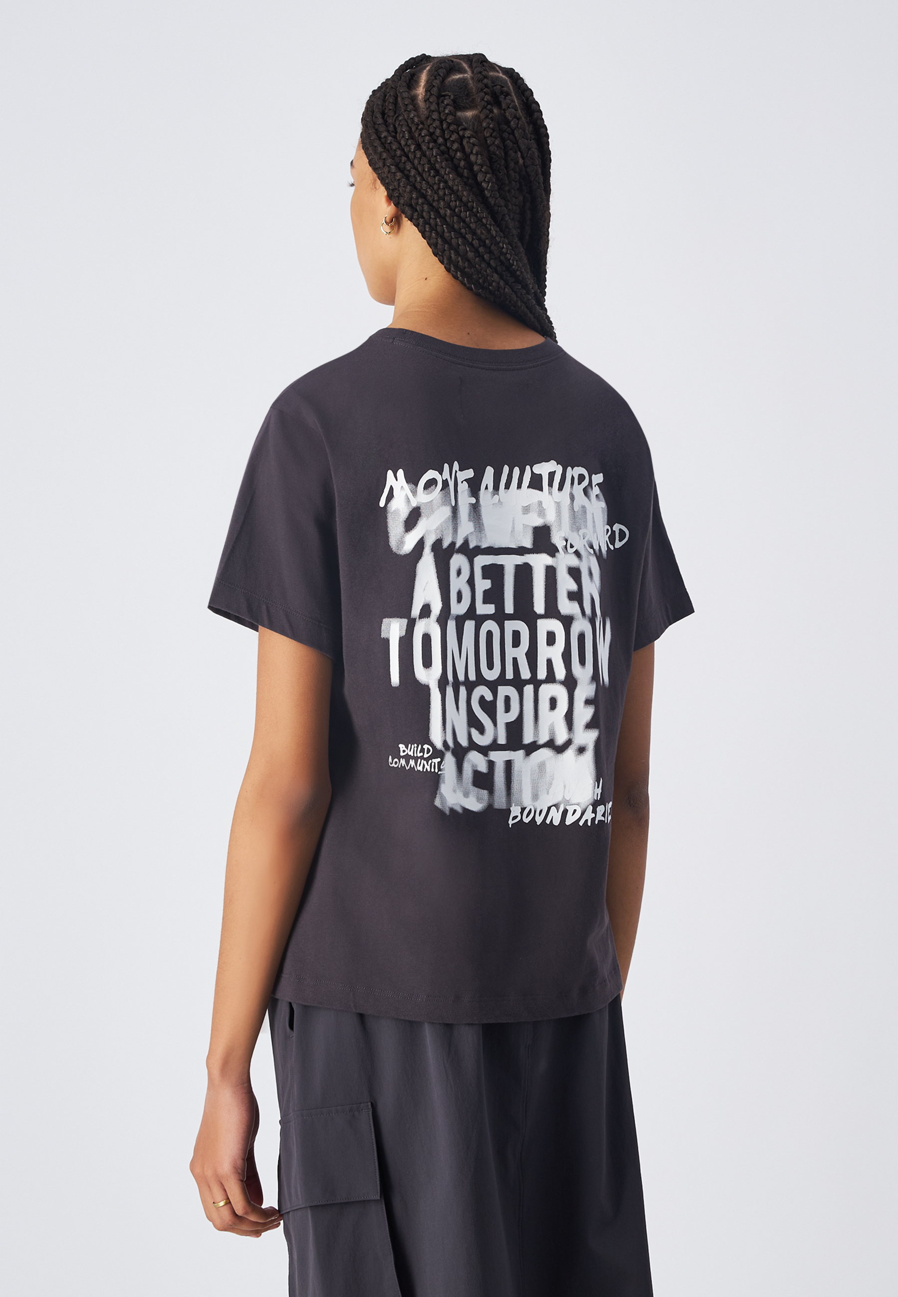 【ECO 愛地球系列】女款 A BETTER TOMORROW 短TEE(碳黑)