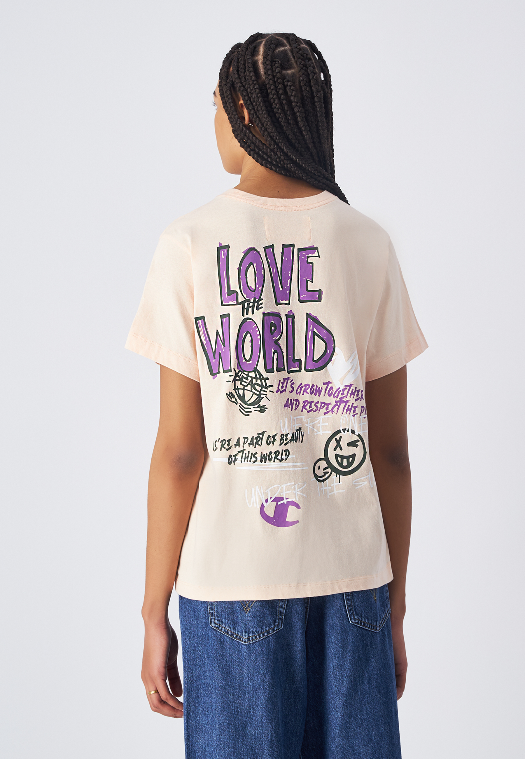 女款-【ECO 愛地球系列】ECYCLE HEART 短TEE-粉色（117497-PS187）