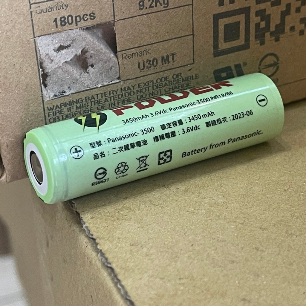 松下 BSMI認證平頭 18650GA 3450mAh